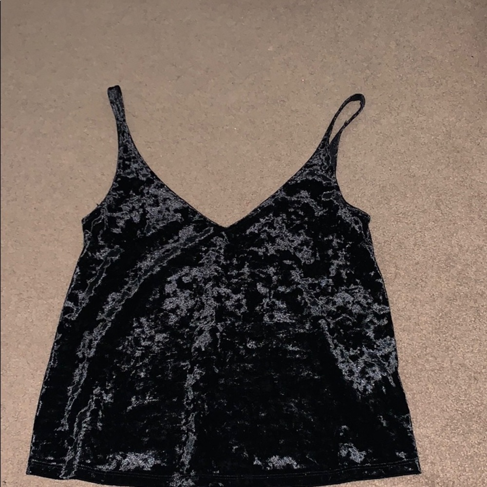 Black velvet top